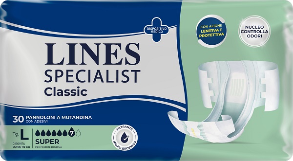 PANNOLONE A MUTANDA LINES SPECIALIST CLASSIC SUPER MG 30 PEZZI - farmascienza.it