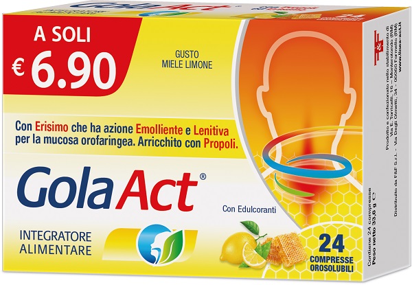 GOLA ACT MIELE E LIMONE 24 COMPRESSE OROSOLUBILI - farmascienza.it