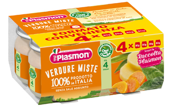 PLASMON OMOGENEIZZATO VERDURE MIX 4 X 80 G - farmascienza.it