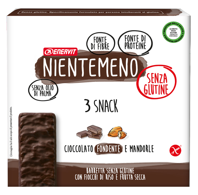 NIENTEMENO BAR FONDENTE MANDORLE 3 X 33 G - farmascienza.it