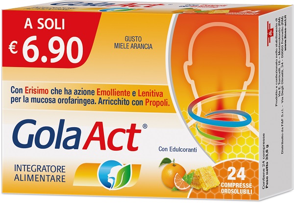 GOLA ACT MIELE ARANCIA 24 COMPRESSE OROSOLUBILI - farmascienza.it