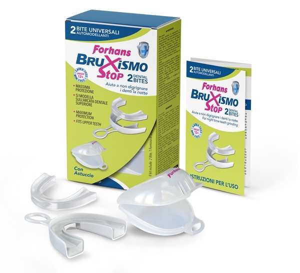 BITE UNIVERSALI AUTOMODELLANTI BRUXISMO STOP FORHANS 2 PEZZI - farmascienza.it