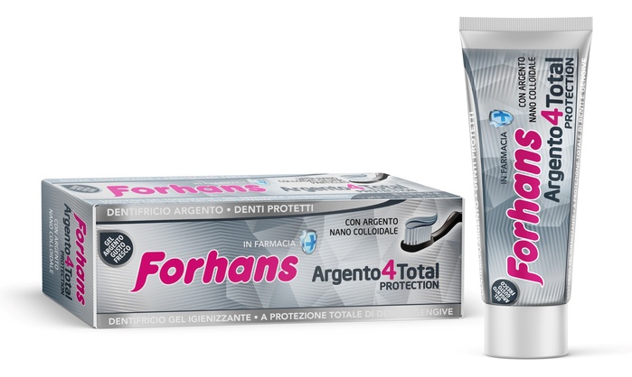 DENTIFRICIO SILVER 4 WHITE FORHANS 75 ML - farmascienza.it