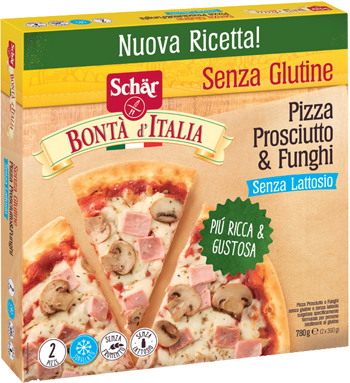 SCHAR SURGELATI PIZZA PROSCIUTTO & FUNGHI BONTA'ITALIA 2 PEZZI X 390 G - farmascienza.it
