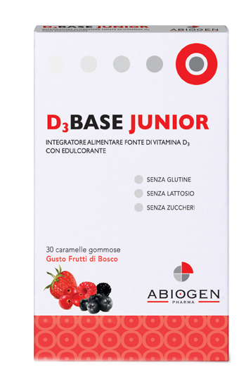 D3BASE JUNIOR 30 CARAMELLE GOMMOSE FRUTTI DI BOSCO - farmascienza.it