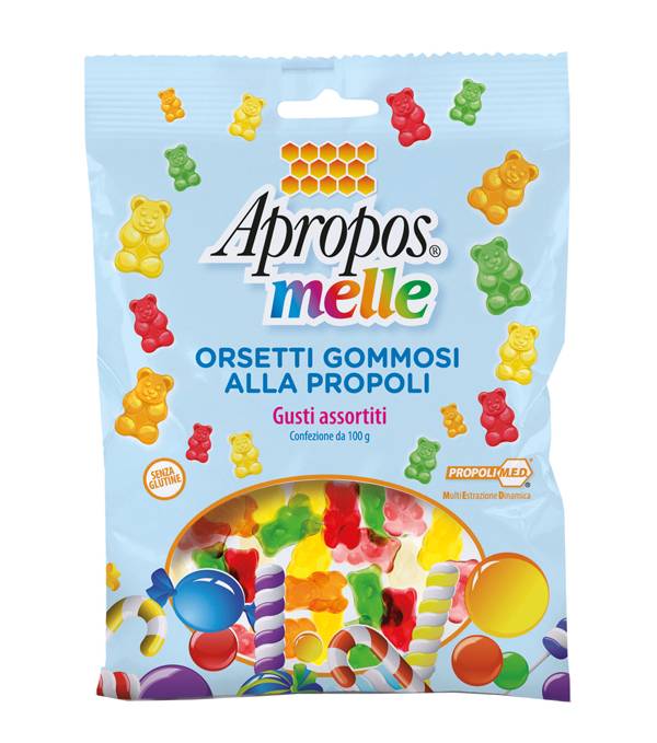 APROPOS MELLE ORSETTI GOMMOSI ALLA PROPOLI GUSTI ASSORTITI 100 G - farmascienza.it