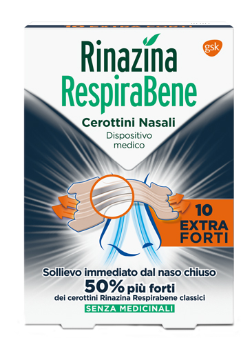RINAZINA RESPIRABENE CEROTTI NASALI EXTRA FORTI 10 PEZZI - farmascienza.it