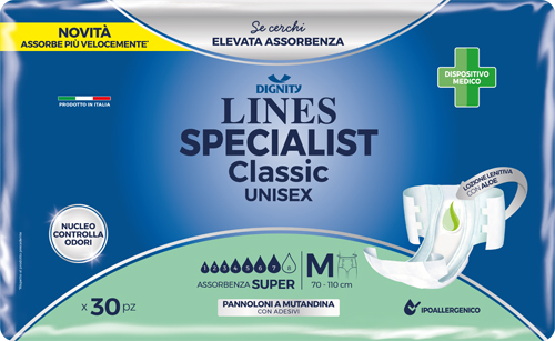 PANNOLONE MUTANDINA LINES SPECIALIST CLASSIC SUPER ULTRA MM 30 PEZZI - farmascienza.it