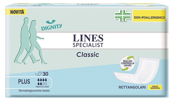 PANNOLONE LINES SPECIALIST CLASSIC RETTANGOLARE SENZA BARRIERA CONTROL 30 PEZZI - farmascienza.it