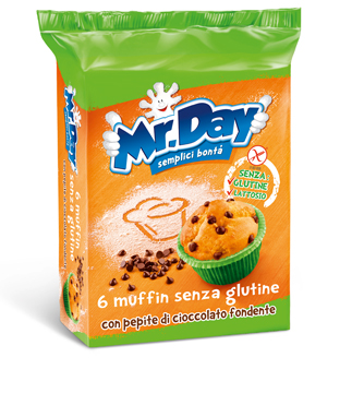 MR DAY MUFFIN SENZA GLUTINE CON PEPITE DI CIOCCOLATO FONDENTE 6 X 42 G - farmascienza.it