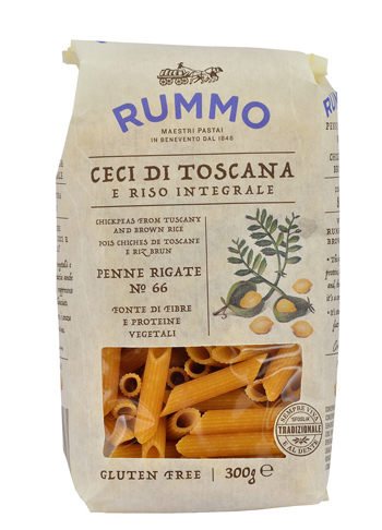 RUMMO PENNE RIGATE N 66 CECI DI TOSCANA E RISO INTEGRALE 300 G - farmascienza.it