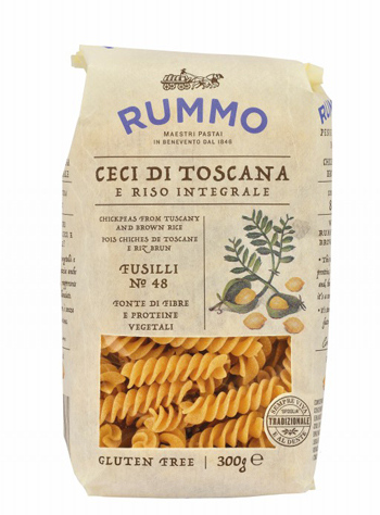 RUMMO FUSILLI N 48 CECI DI TOSCANA E RISO INTEGRALE 300 G - farmascienza.it