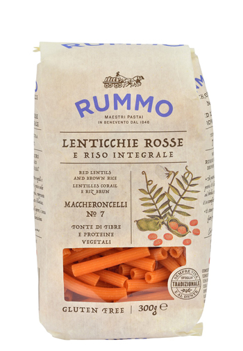 RUMMO MACCHERONCELLI N 7 LENTICCHIE ROSSE E RISO INTEGRALE 300 G - farmascienza.it