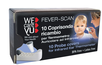 COPPELLE RICAMBIO PER TERMOMETRO INFRAROSSI WECAREYU FEVER-SCAN 10 PEZZI - farmascienza.it