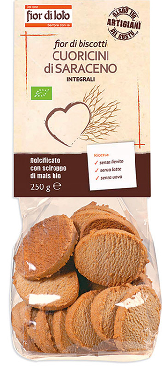FIOR DI LOTO CUORICINI DI GRANO SARACENO INTEGRALE 250 G - farmascienza.it