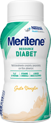 MERITENE RESOURCE DIABET VANIGLIA ALIMENTO IPERPROTEICO 28 VITAMINE E MINERALI 200 ML - farmascienza.it