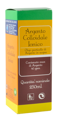 ARGENTO COLLOIDALE IONICO 40PPM CERTIFICATO 250 ML - farmascienza.it