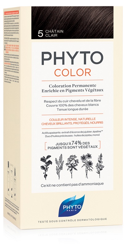 PHYTOCOLOR 5 CASTANO CHIARO 1 LATTE + 1 CREMA + 1 MASCHERA + 1 PAIO DI GUANTI - farmascienza.it
