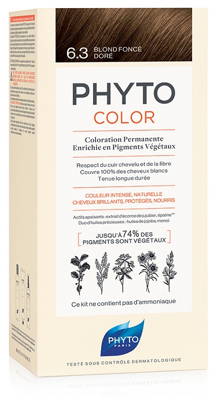 PHYTOCOLOR 6.3 BIONDO SCU DOR 1 LATTE + 1 CREMA + 1 MASCHERA + 1 PAIO DI GUANTI - farmascienza.it