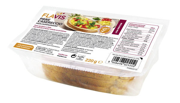 FLAVIS PANE CASERECCIO PANE APROTEICO A FETTE 220 G - farmascienza.it