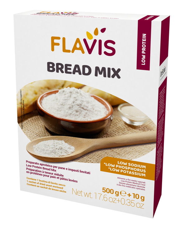 FLAVIS BREAD MIX PREPARATO PER PANE E IMPASTI LIEVITATI APROTEICI 500 G - farmascienza.it