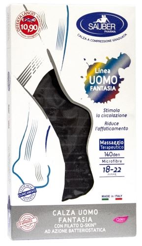 SAUBER CALZA UOMO FANTASIA Q-SKIN 140 DEN NERA RIGA SOTTILE DENIM TAGLIA G PROMO - farmascienza.it