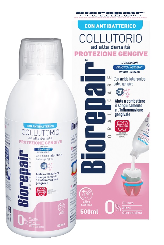 BIOREPAIR ORAL CARE COLLUTORIO ALTA INTENSITA' CON ANTIBATTERICO PROTEZIONE GENGIVE 500 ML - farmascienza.it