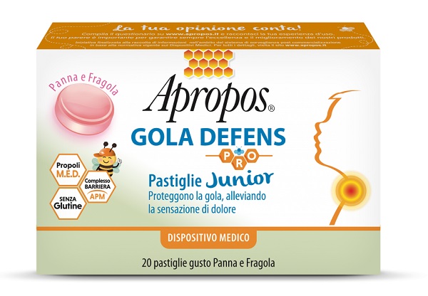 APROPOS GOLA DEFENS PRO 20 PASTIGLIE JUNIOR PANNA FRAGOLA - farmascienza.it