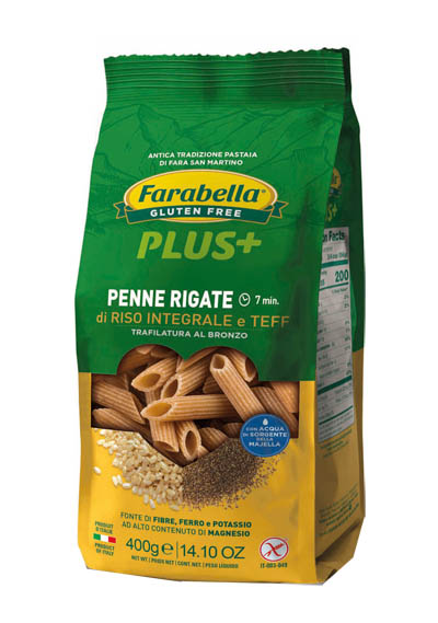 FARABELLA PENNE RISO INTEGRALE E TEFF 400 G - farmascienza.it