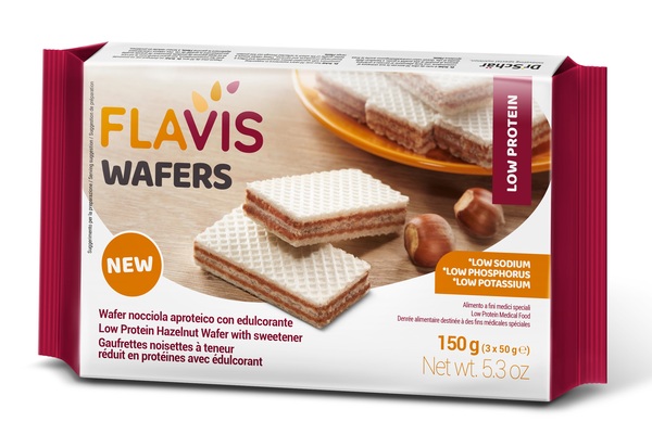 FLAVIS WAFERS NOCCIOLA APROTEICO 3 PORZIONI DA 50 G - farmascienza.it