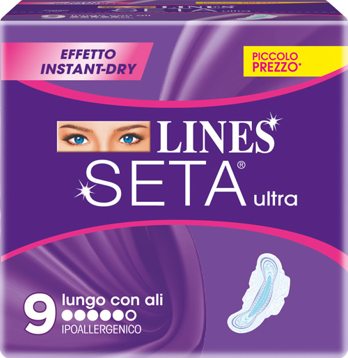 LINES SETA ULTRA ASSORBENTI LUNGHI 9 PEZZI - farmascienza.it