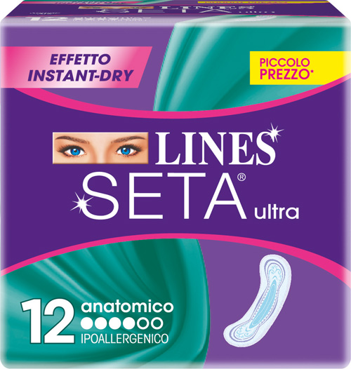 LINES SETA ULTRA ASSORBENTI ANATOMICI 12 PEZZI - farmascienza.it