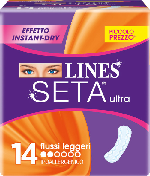 LINES SETA ULTRA ASSORBENTI PER FLUSSI LEGGERI 14 PEZZI - farmascienza.it