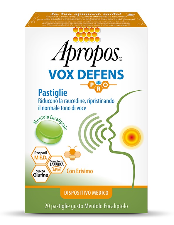 APROPOS VOX DEFENS PRO MENTOLO EUCALIPTO 20 PASTIGLIE - farmascienza.it