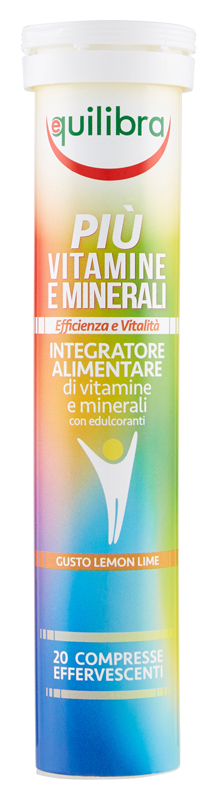 PIU' VITAMINE E MINERALI GUSTO LEMON LIME 20 COMPRESSE EFFERFESCENTI - farmascienza.it