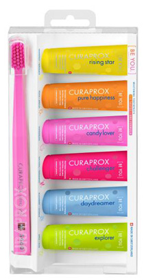CURAPROX BE YOU MIXED SET 6 DENTIFRICI DA 10 ML + 1 SPAZZOLINO CS 5460 - farmascienza.it