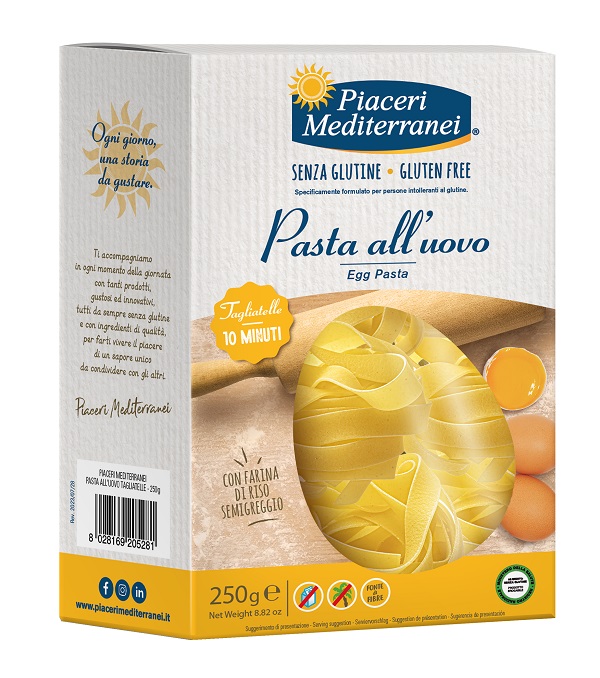 PIACERI MEDITERRANEI TAGLIATELLE UOVO 250 G - farmascienza.it