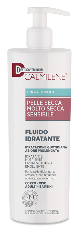 DERMOVITAMINA CALMILENE FLUIDO IDRATANTE PER PELLE SECCA, MOLTO SECCA E SENSIBILE 500 ML - farmascienza.it