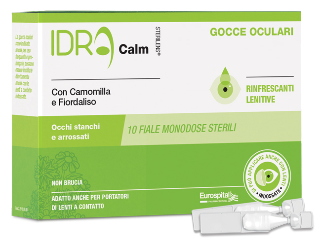 GOCCE OCULARI RINFRESCANTI STERILENS IDRA CALM CAMOMILLA E FIORDALISO 10 FIALE MONODOSE DA 0,33 ML - farmascienza.it