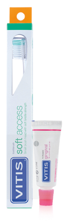 VITIS SPAZZOLINO SOFT ACCESS + DENTIFRICIO GINGIVAL 15 ML - farmascienza.it