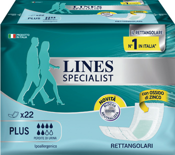 LINES SPECIALIST PANNOLONE RETTANGOLARE 22 PEZZI - farmascienza.it