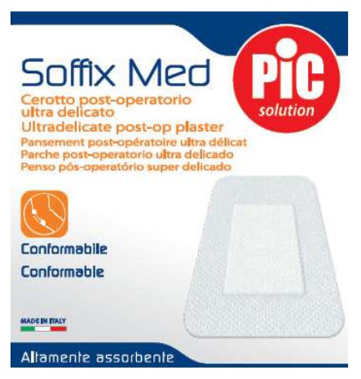 CEROTTO IN TNT ADESIVO 10X8 CM CON COMPRESSA ASSORBENTE 4,5X5,5 CM PIC SOFFIX MED 1 PEZZO - farmascienza.it