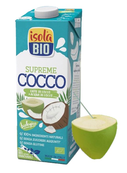 ISOLA BIO BEVANDA LATTE DI COCCO E ACQUA DI COCCO SUPREME 1 LITRO - farmascienza.it