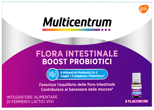 MULTICENTRUM FLORA INTESTINALE BOOST PROBIOTICI 8 FLACONCINI - farmascienza.it