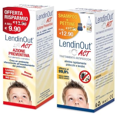 LENDINOUT ACT KIT ANTIPIDOCCHI SHAMPOO 150 ML + PETTINE + SPRAY AZIONE PREVENTIVA 100 ML - farmascienza.it
