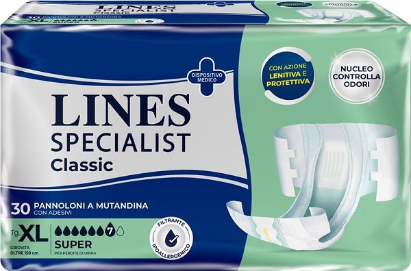 PANNOLONE A MUTANDA LINES SPECIALIST CLASSIC SUPER PM XL 30 PEZZI - farmascienza.it