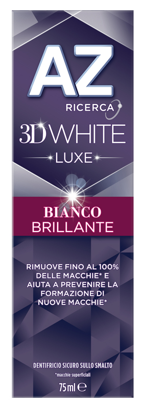 AZ 3D WHITE LUXE BIANCO BRILLANTE DENTIFRICIO 75 ML - farmascienza.it