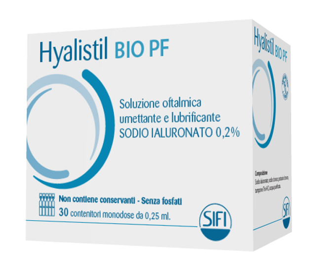 HYALISTIL BIO PF SOLUZIONE OFTALMICA PHOSPHATE FREE MONODOSE A BASE DI ACIDO IALURONICO 0,2% 30 FLACONCINI 0,25 ML - farmascienza.it