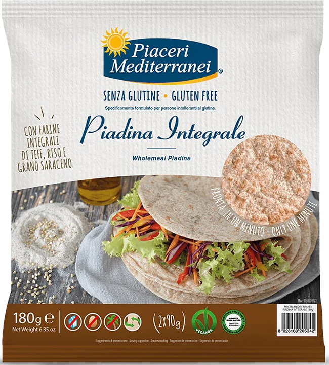 PIACERI MEDIT PIADINA INTEGRALE 180 G - farmascienza.it