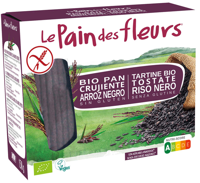 LE PAIN DES FLEURS TARTINE TOSTATE AL RISO NERO BIOLOGICHE 150 G - farmascienza.it
